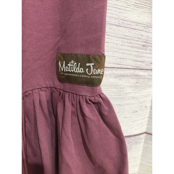 Matilda Jane L Syllabus Ruffle Cropped Pants Dusky Purple EUC #33690B - Picture 2 of 5